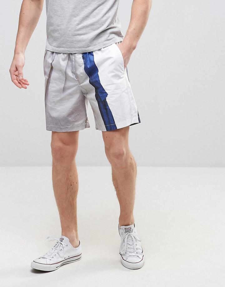 Weekday Press Cassius Printed Shorts - White