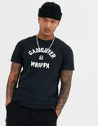 Jack & Jones Originals Holidays Wrappa T-shirt In Black