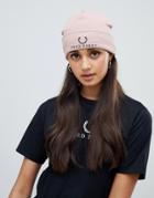 Fred Perry Jersey Beanie With Laurel Wreath - Pink