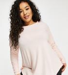 Yours Exclusive Long Sleeve Ribbed T-shirt In Blush-pink