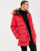 Devils Advocate Premium Japanese Faux Fur Snow Parka - Red