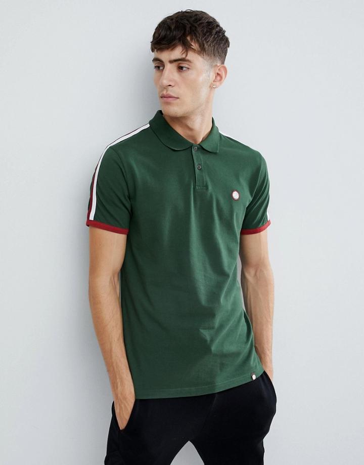 Pretty Green Moon Pique Polo Shirt In Green - Green