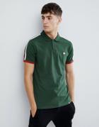 Pretty Green Moon Pique Polo Shirt In Green - Green