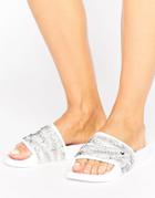 Truffle Collection Sequin Slide - Silver