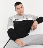 Ellesse Color Block Sweatshirt In Black And Gray Exclusive To Asos