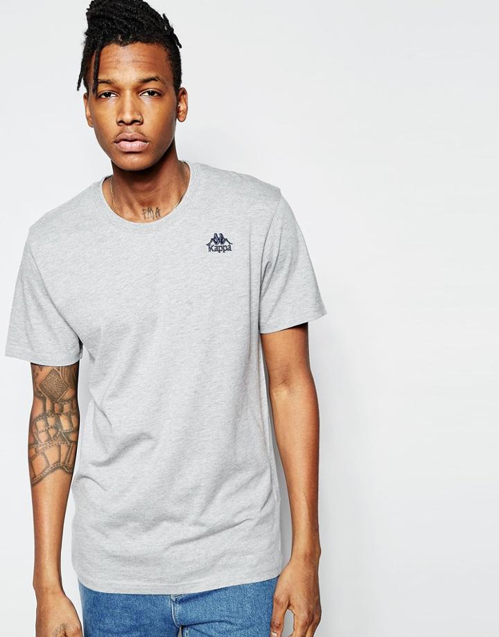 Kappa T-shirt With Small Logo - Gray