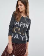 Noisy May Kick Backs Holidays Knitted Sweater - Gray