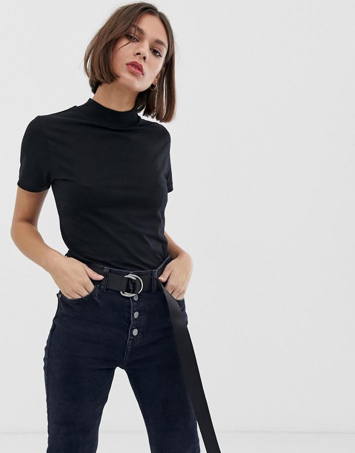 Cheap Monday Organic Cotton High Neck Top - Black