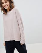 Selected Eco Organic Cotton High Neck Sweater - Pink