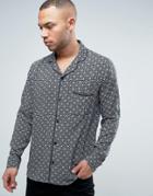 Brooklyn Supply Co Revere Collar Tile Print Shirt - Brown