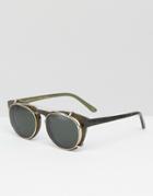 Han Kjobenhavn Sunglasses Timeless Clip On - Green