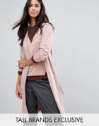 Y.a.s Tall Anna Slouchy Tie Waist Trench Coat - Pink