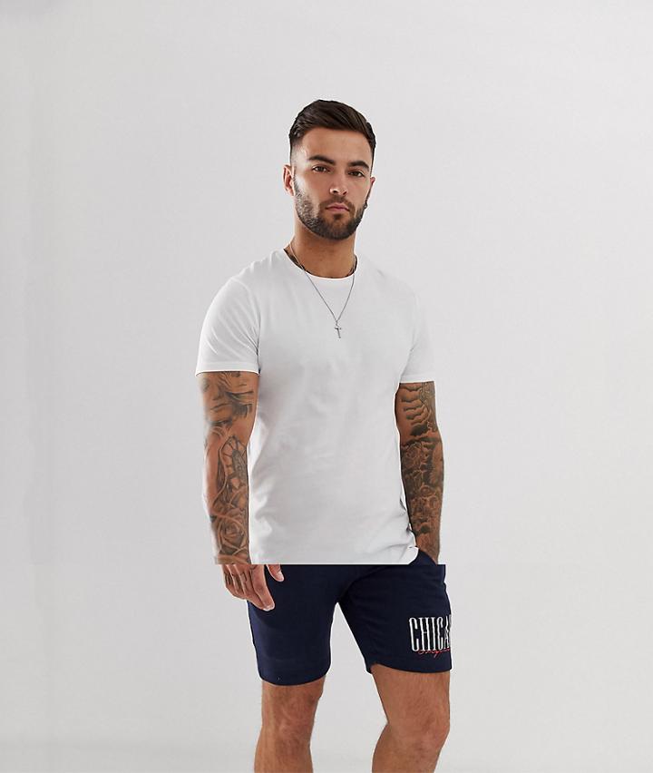 Asos Design T-shirt & Skinny Jersey Shorts With Print 2 Pack - Multi