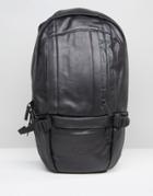 Eastpak Floid Leather Backpack In Black - Black