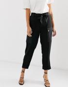 River Island Utility Peg Pants In Black