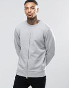 Diesel S-ezra Zip Front Sweatshirt - Gray Marl