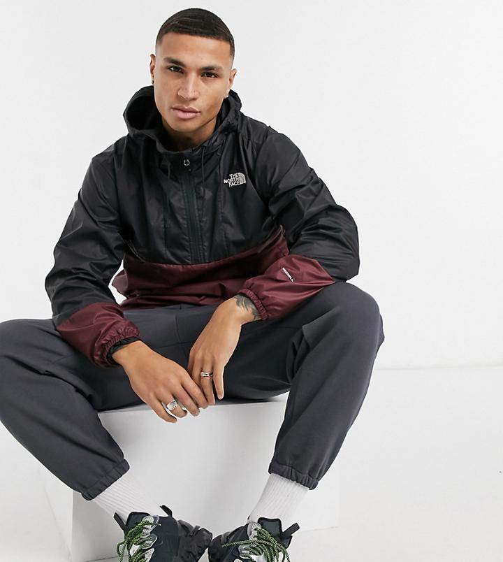 The North Face Wind Anorak In Burgundy Exclusive To Asos-red