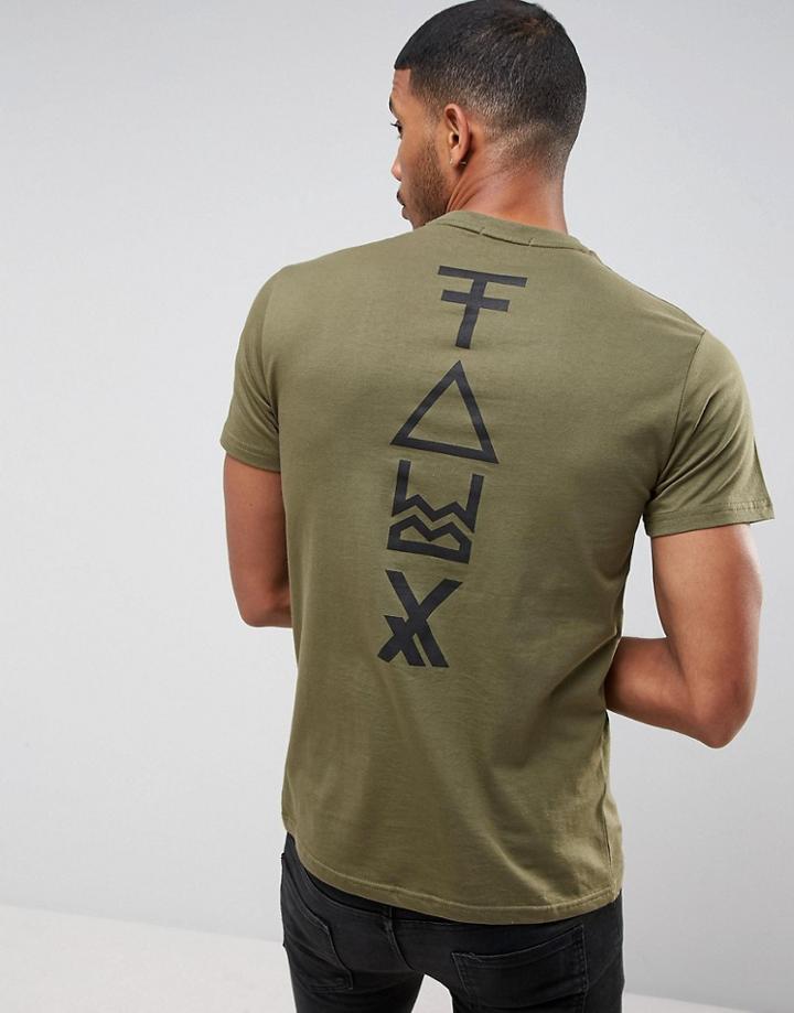 Friend Or Faux Cavalry Back Print T-shirt - Green
