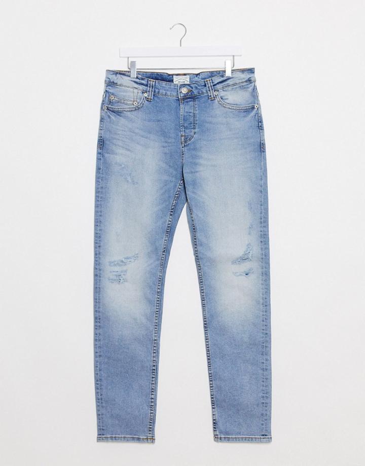 Only & Sons Loom Slim Jeans In Light Blue-blues