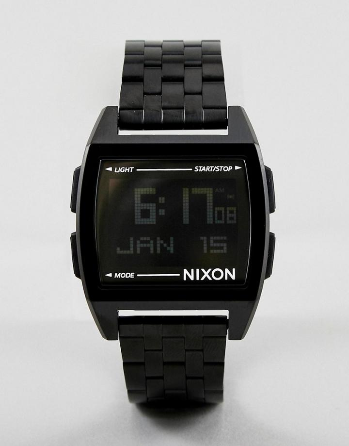 Nixon A1107 Base Digital Bracelet Watch In Black - Black