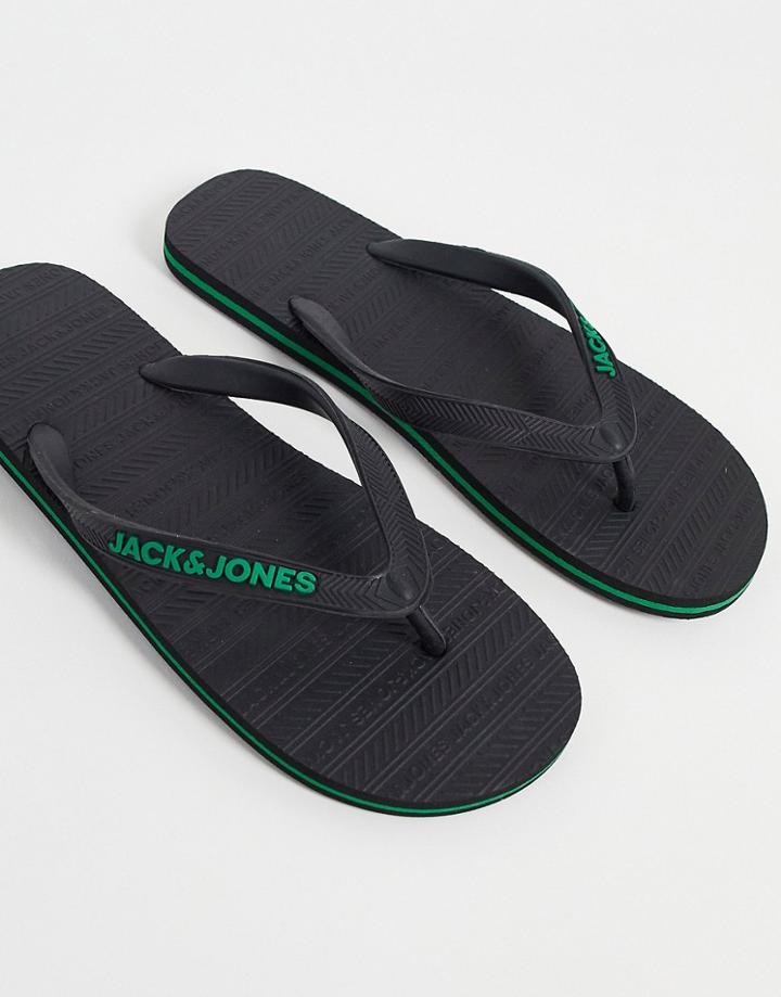 Jack & Jones Flip Flops In Black