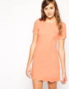 Traffic People Everyone Loves Rainbows Scallop Dress - Pink