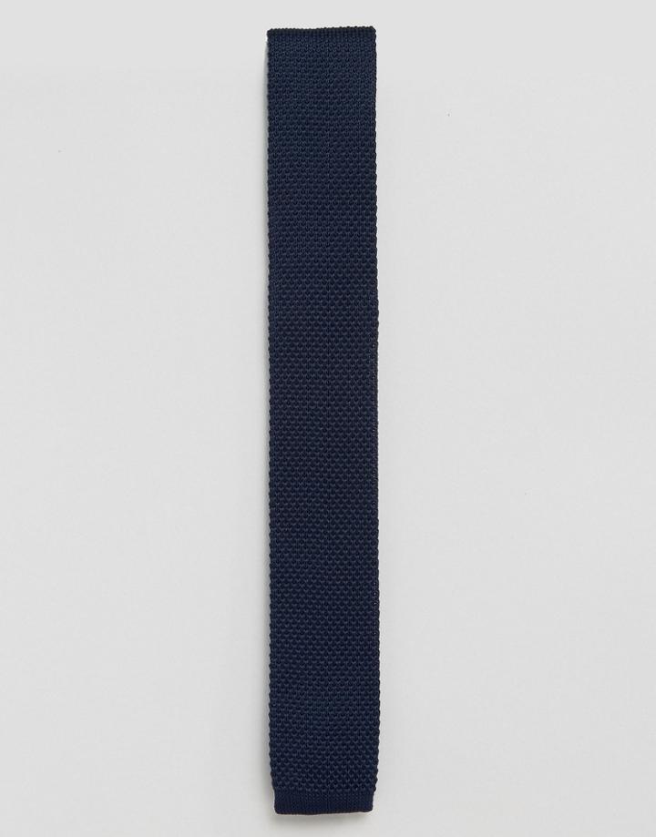 Penguin Formal Navy Knitted Tie - Navy