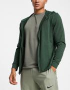 Nike Yoga Dri-fit Hyperdry Full Zip Hoodie In Green