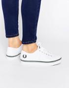 Fred Perry Phoenix Canvas Flatform Sneakers - White