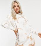 Noisy May Petite Oversized Hoodie Dress In Tie-dye-multi