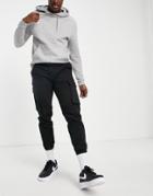 Pull & Bear Cargo Pants In Black With Belt