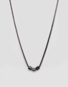 Emporio Armani Stainless Steel Chain Necklace In Brown - Brown