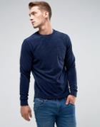 Blend Towelling Sweater - Navy