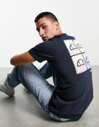 Ellesse Backdice Back Print T-shirt In Navy