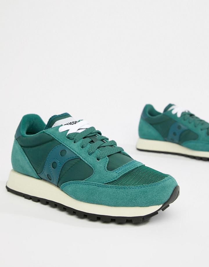 Saucony Jazz Original Vintage Green Trainers - Blue