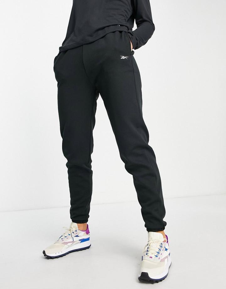 Reebok Workout Ready High Rise Sweatpants In Black