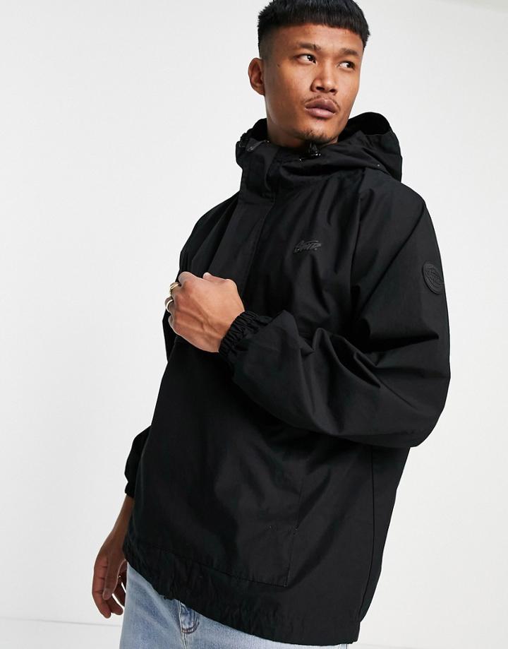 Pull & Bear Overhead Jacket In Black