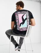 Hollister Retro Box Logo T-shirt In Black