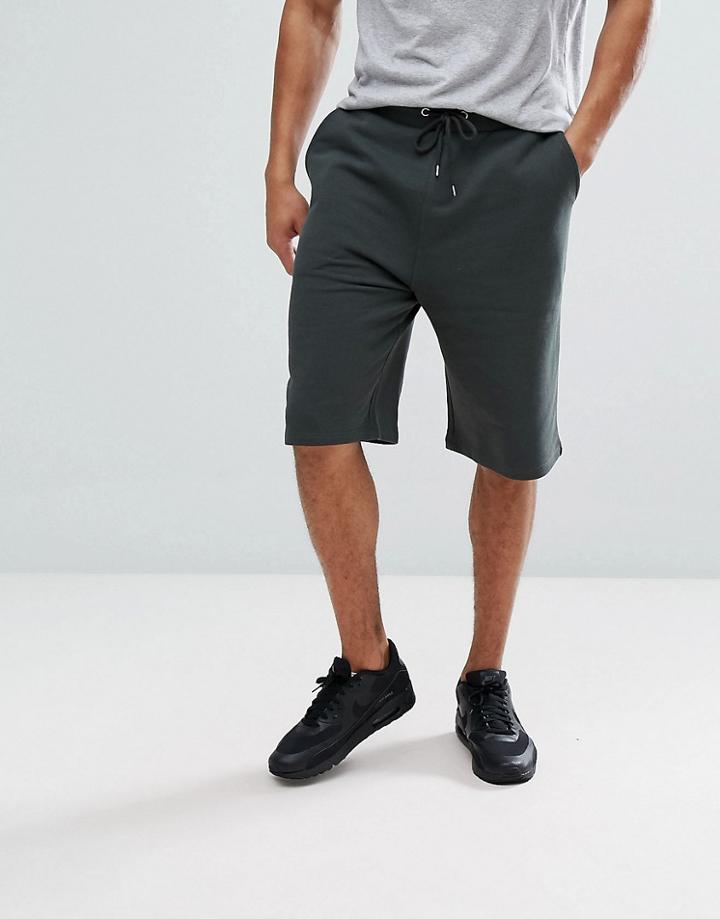 Asos Oversized Jersey Short In Green - Green