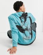 Asos Design Sweatshirt With Cowboy Bebop Print In Blue-green