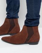Religion Suede Chelsea Boots - Brown