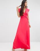 Oh My Love Wrap Maxi Dress - Pink