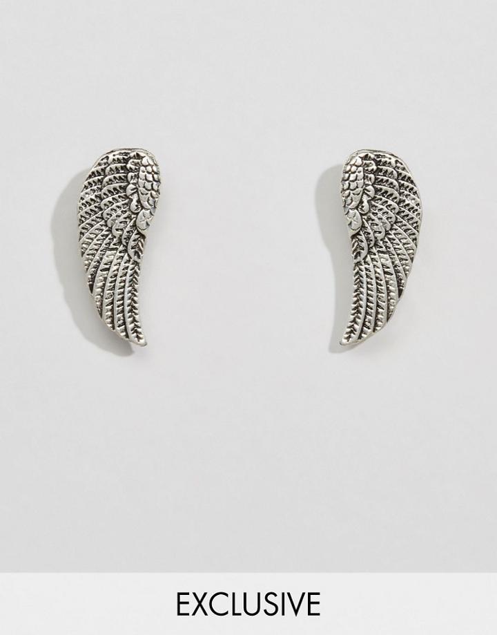 Reclaimed Vintage Wing Collar Tips - Silver