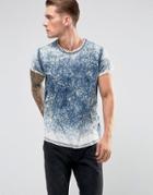 Yourturn T-shirt In Blue Acid Wash - Gray