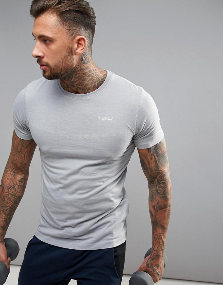 Jack & Jones Tech T-shirt With Chest Logo - Gray