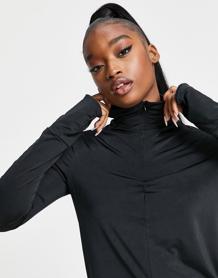 Asos Design Mini Dress With Zip Collar Detail In Color Block In Camel-neutral