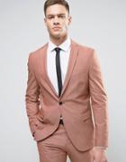 Selected Homme Skinny Suit Jacket - Pink
