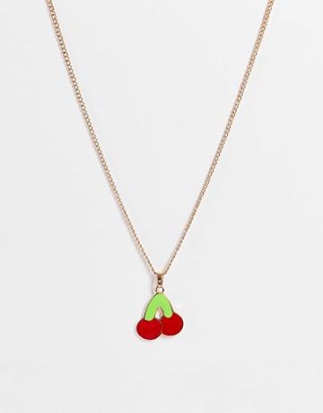 Wftw Cherry Pendant Necklace In Gold