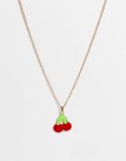 Wftw Cherry Pendant Necklace In Gold