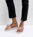 Miss Selfridge Bow Espadrille Sandals